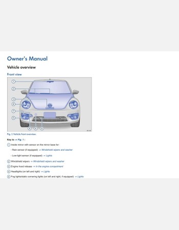 volkswagen beetle 2019 owners manual